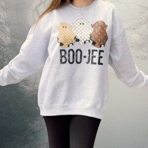 Halloween Sweatshirt BooJee Boujee Ghosts Designer Sheets Spooky Kawaii Fashion